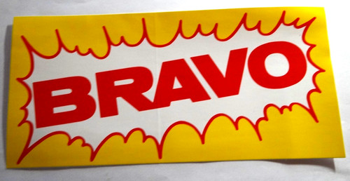 Werbe aufkleber bravo logo - bravo,