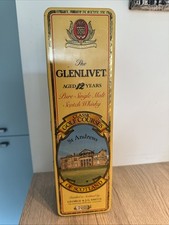 GLENLIVET, Whisky-Blech Dose Vintage, Golf Courses St. Andrews, Rarität