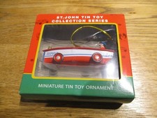 St. John Tin Toy Weihnachtsanhänger aus Blech Boot Blechspielzeug