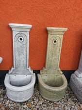 Brunnen, Wandbrunnen, 95 cm Gartenbrunnen, Steinguss Skulpturen Steinfiguren