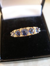 18KT GELBGOLD SAPHIR & DIAMANT