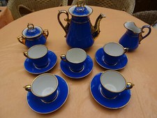 Altes blaues kaffeeservice - blaues,