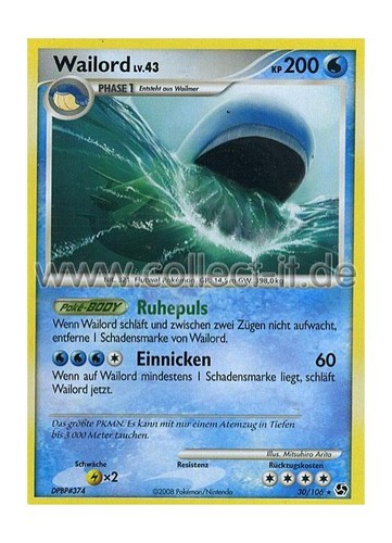 Pokemon 030 106 wailord - pokemon, 030/106 -