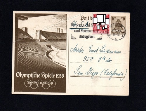 Ganzsache olympia 1936 - olympia, 1936.