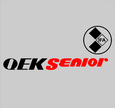 1 QEK Senior 28cm Aufkleber Wohnwagen IFA mobile DDR Qek Junior Camping Hänger