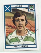 ANDY LYNCH signed Panini Football 78 Rookie Sticker #423 CELTIC 1978