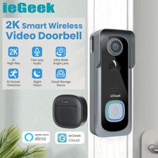 2K Video Türklingel mit Kamera Akku Kabellose Türglocken Funkklingel mit Gong