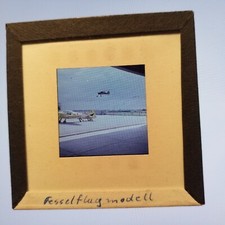 Kiel Flugshow ? Flugzeug Fesselflugzeug Fesselflugmodell  ca. 1950/60er Foto Dia