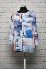 180 B345 CECIL Damen Bluse Gr. M Schlupfbluse weiß blau rot orange 3/4 Arm