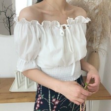 Damen Schulterfrei Chiffon