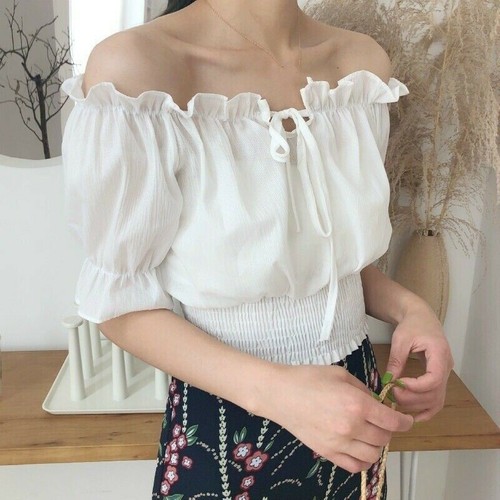 Damen schulterfrei chiffon - damen,