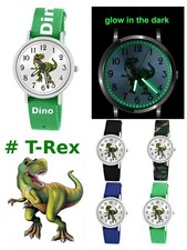 T-Rex Kinder Armbanduhr Jungen Dino 5ATM wasserdicht Leuchtzeiger Wechselarmband