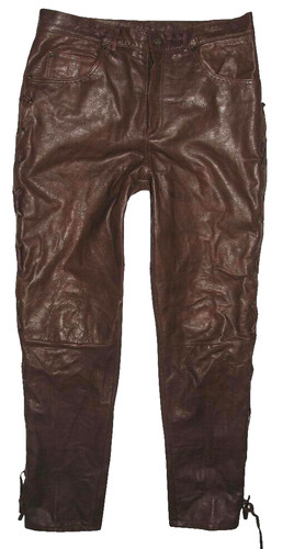 Herren schnür lederjeans - schnür-,