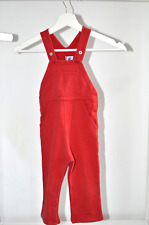 Petit Bateau, Latzhose, Baumwolle, Gr. 24 Monate/80-86 cm, rot, gebraucht