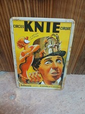 Blechschild PK Postkarte Circus Knie Cirque Zirkus Clown Clowns Vintage Retro
