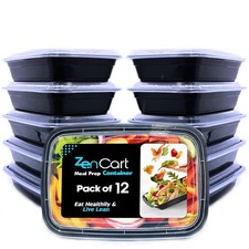 Zencart 12er Pack Meal Prep Behälter Wiederverwendbar, BPA Frei Food Prep Behälter mit