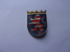 Mützenabzeichen Metall Hessen Polizei Justiz große Form 1960er Jahre