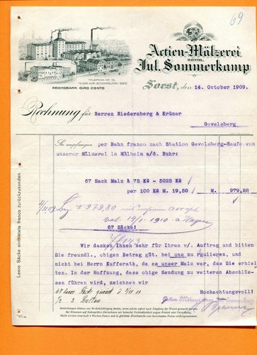 Rechnung 1909 - rechnung,
