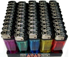 200 STÜCK EINWEG REIBRAD FEUERZEUG mit KINDERSICHERUNG 4x 50er FEUERZEUGE 