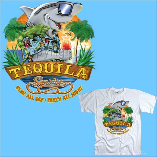 Shirt hai shark tequila - shark,