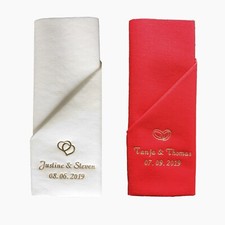 40 Servietten Taschen Hochzeit Geburtstag Taufe Feier Deko NAMEN Premiumqualität