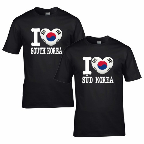 Shirt love südkorea - sÜdkorea, herren