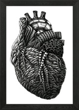 Herz gerahmtes Wandbild Poster