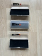 Switch It 3x Etui Brillenetui Brillen Bügel Logo transparent Hartschale NEU 