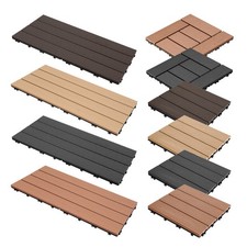 WPC Terrassenfliesen Klickfliese 1-10㎡ Fliese Holzfliesen DIY Garten