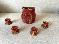 PartyLite Glass Accessories - 4 Teelichthalter - 1 Wandleuchte - NEU - unbenutzt