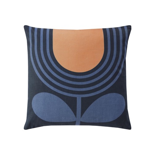 Striped tulip cushion indigo - tulip, cushion,