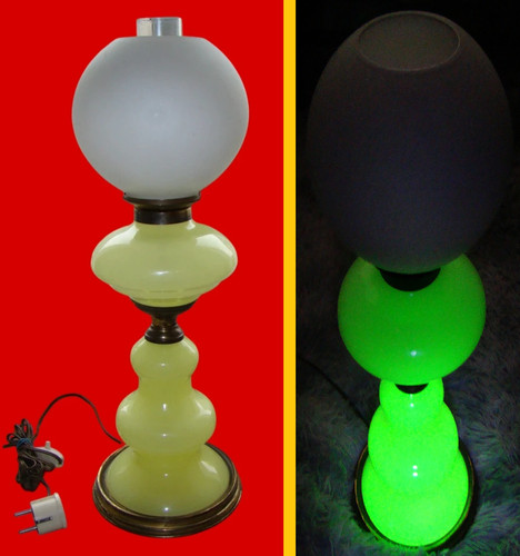 Tischlampe uranglas messing - tischlampe, uranglas,