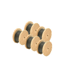 Spur N Kabelrolle groß schwarz 5er Pack, als Ladung oder als Deko auf Baustellen