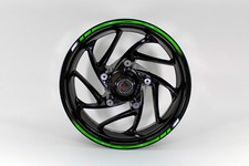 Felgenrandaufkleber Limetten Grün passend für Kawasaki Motorrad 17 Zoll (Nr. 2)