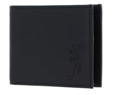 oxmox Leather RFID Protect Pocketbörse Geldbörse Lizard schwarz Neu