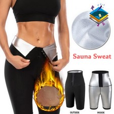 Damen Sauna Shorts mit hoher Taille zum Abnehmen von Hosen zur Gewichtsabnahme