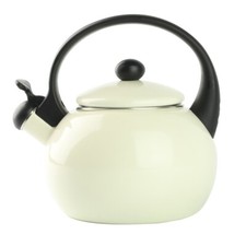 Teekessel Emaille 2,2L | Wasserkessel Induktion & Gas | Retro Kessel Creme