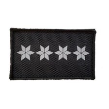 HCIM Patch Polizei Dienstgradabzeichen Polizeihauptkommissar (PHK, 4 silber/refl