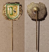Anstecknadel Schützenring Wallersdorf / Ehrenkranz goldenfarbig