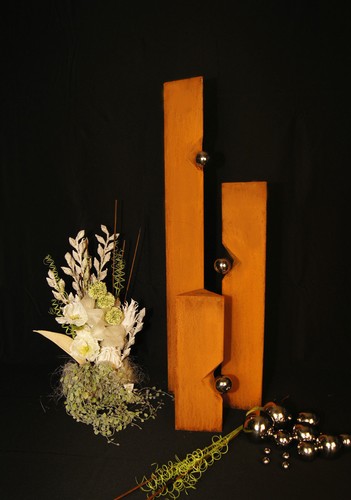 Säule set edelrost mit - säule,