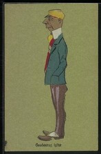 Lithographie Student mit