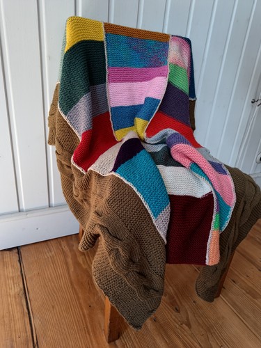 Kuscheldecke plaid handarbeit - kuscheldecke,