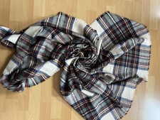 Karierter ZARA  Oversize Winter Schal Tuch Plaid Decke Damen Unisex Fransen