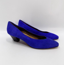 Vintage Schuhe blau Wildleder