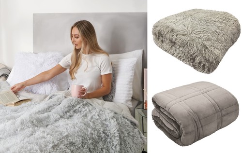 Kuschel velour gewichtsdecke - velour,