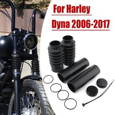 Für Harley Dyna Street Fat Bob 2007 2017 Oben Unten Gabelcover Kappen Schwarz