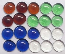 150x GLASNUGGETS div. Farben Glassteine Muggelsteine Mosaiksteine ca. 18 - 22 mm