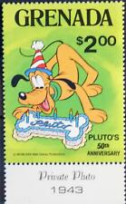 GRENADA 1981 1076 Disney Cartoons 50th Ann Pluto Hund Dog mit Geburtstagstorte**