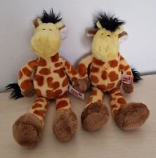 2 x NICI PLÜSCH GIRAFFE WILD FRIENDS SCHLENKER CA. 25 CM -- UNBESPIELT --