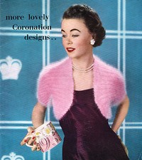 Damen Retro Bolero Strickanleitung. Vintage laminiertes Exemplar.